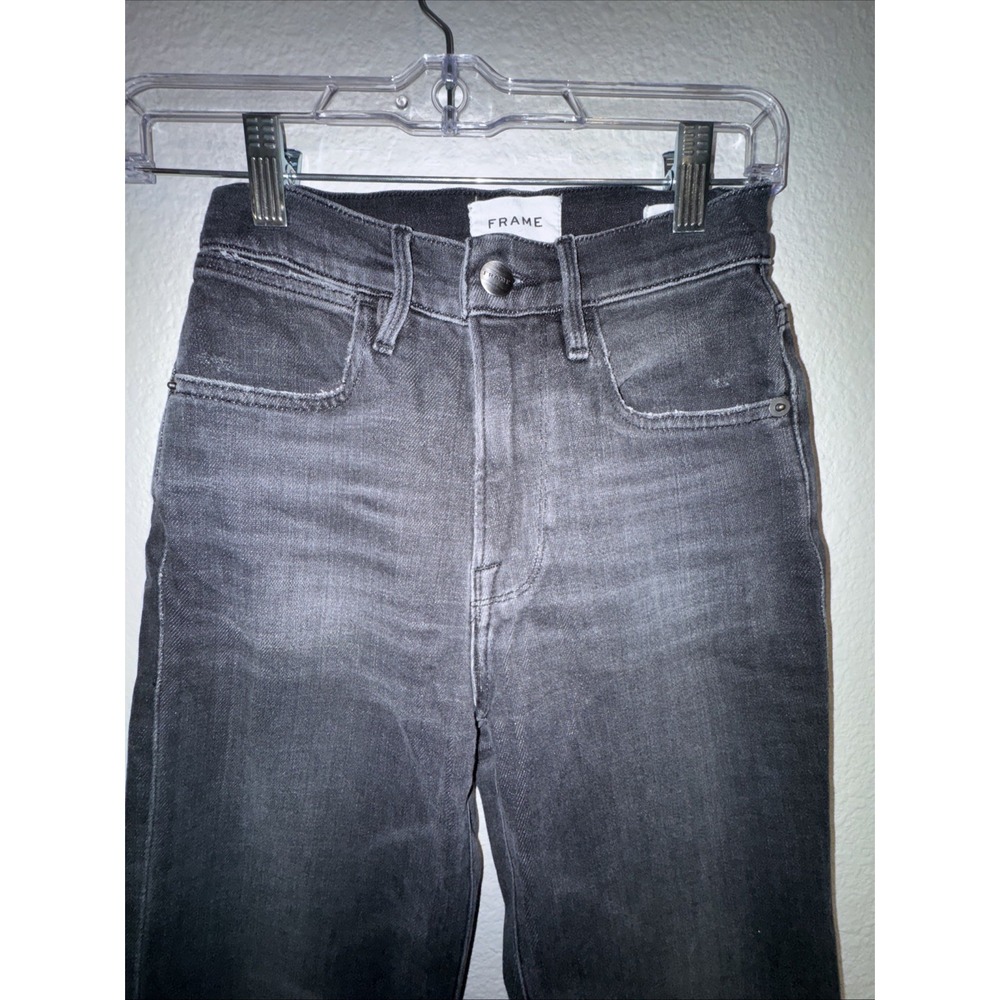 FRAME Women's Black Jeans Size 24 High‎ Rise Bonilla Le Hollywood NWOT Goth